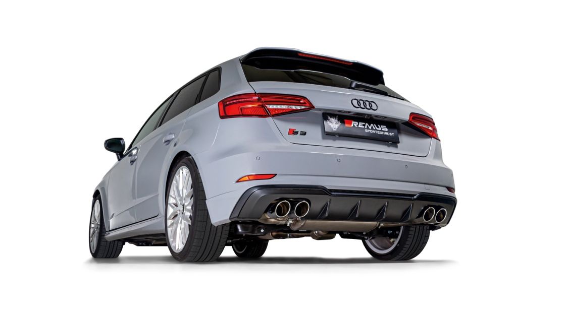 Remus Audi S3 Sportback Quattro Facelift (8V) 2.0L TFSI (16+) Non-Resonated Cat/GPF-Back Exhaust