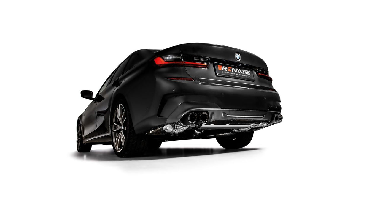 Remus BMW 3 Series M340i xDrive Sedan/Touring (G20/G21) 3.0L Turbo (19+) & 4 Series M440i xDrive (G22) 3.0L Turbo (20+) Non-Resonated Racing Cat-Back Exhaust