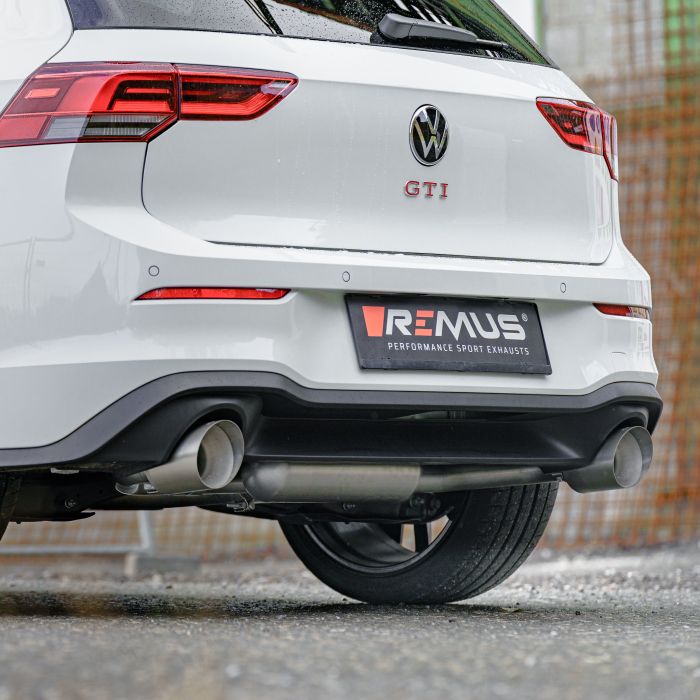 Remus VW Golf GTI (MK8, w/GPF) 2.0L TSI DSG (20+) Resonated GPF-Back Exhaust